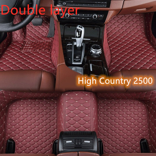 Fully Surrounded Car Leather Floor Mat Pad All Weather Protection