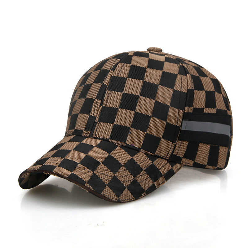 European And American Plaid Outdoor Sports Baseball Cap Casual Sun-proof Sunshade