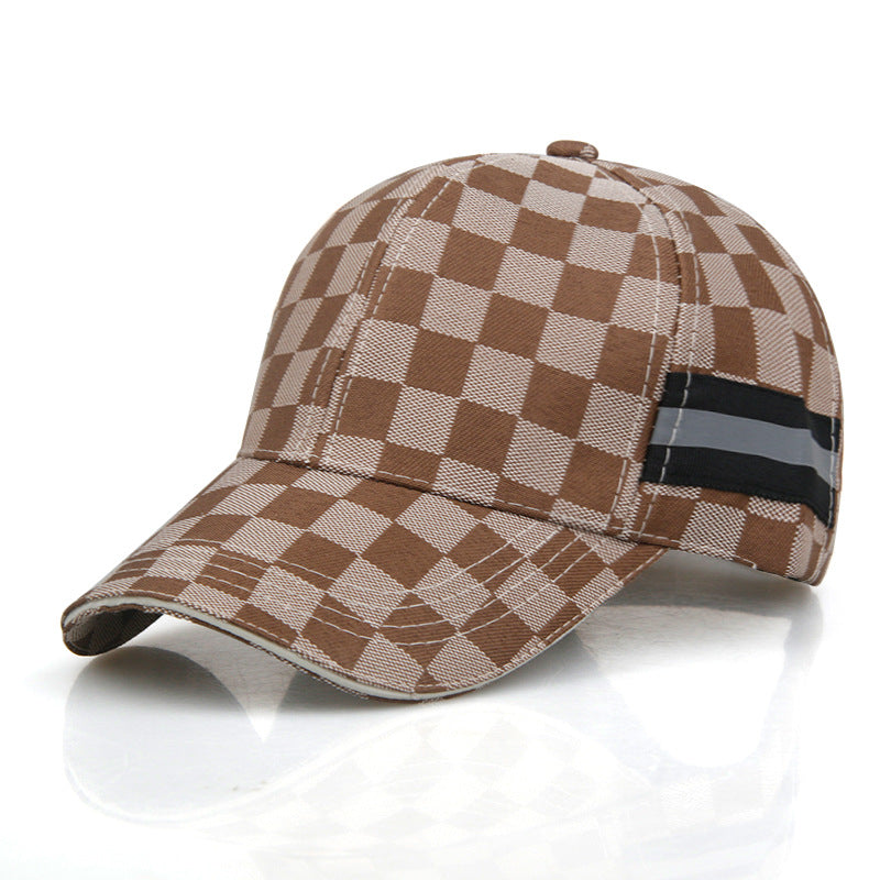 European And American Plaid Outdoor Sports Baseball Cap Casual Sun-proof Sunshade