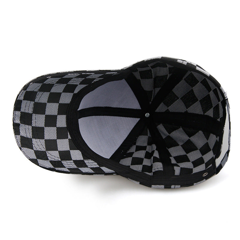 European And American Plaid Outdoor Sports Baseball Cap Casual Sun-proof Sunshade