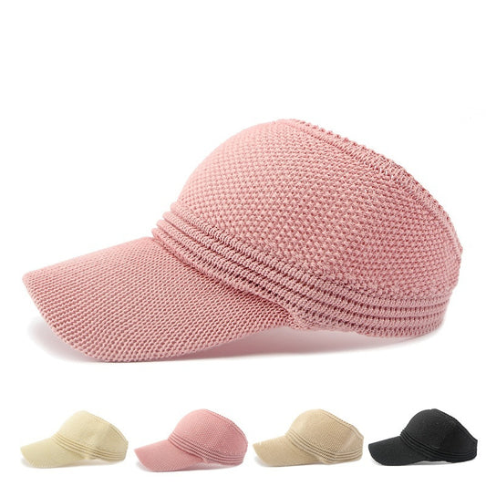 Simple Light Board Empty Top Baseball Casual Sun-proof Sunshade Knitted Ventilation Cap