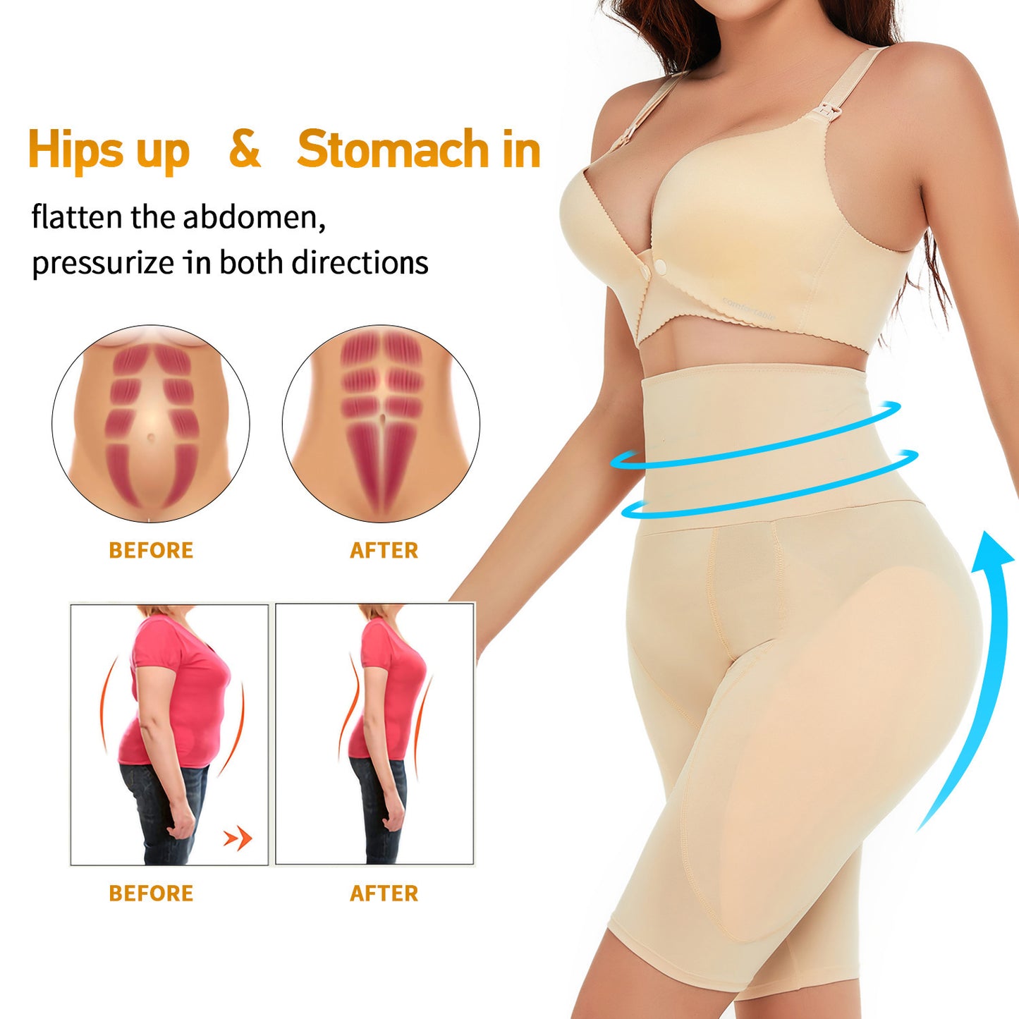 High Waist Fengqi Abdominal Pants Sponge Mat Fake Butt